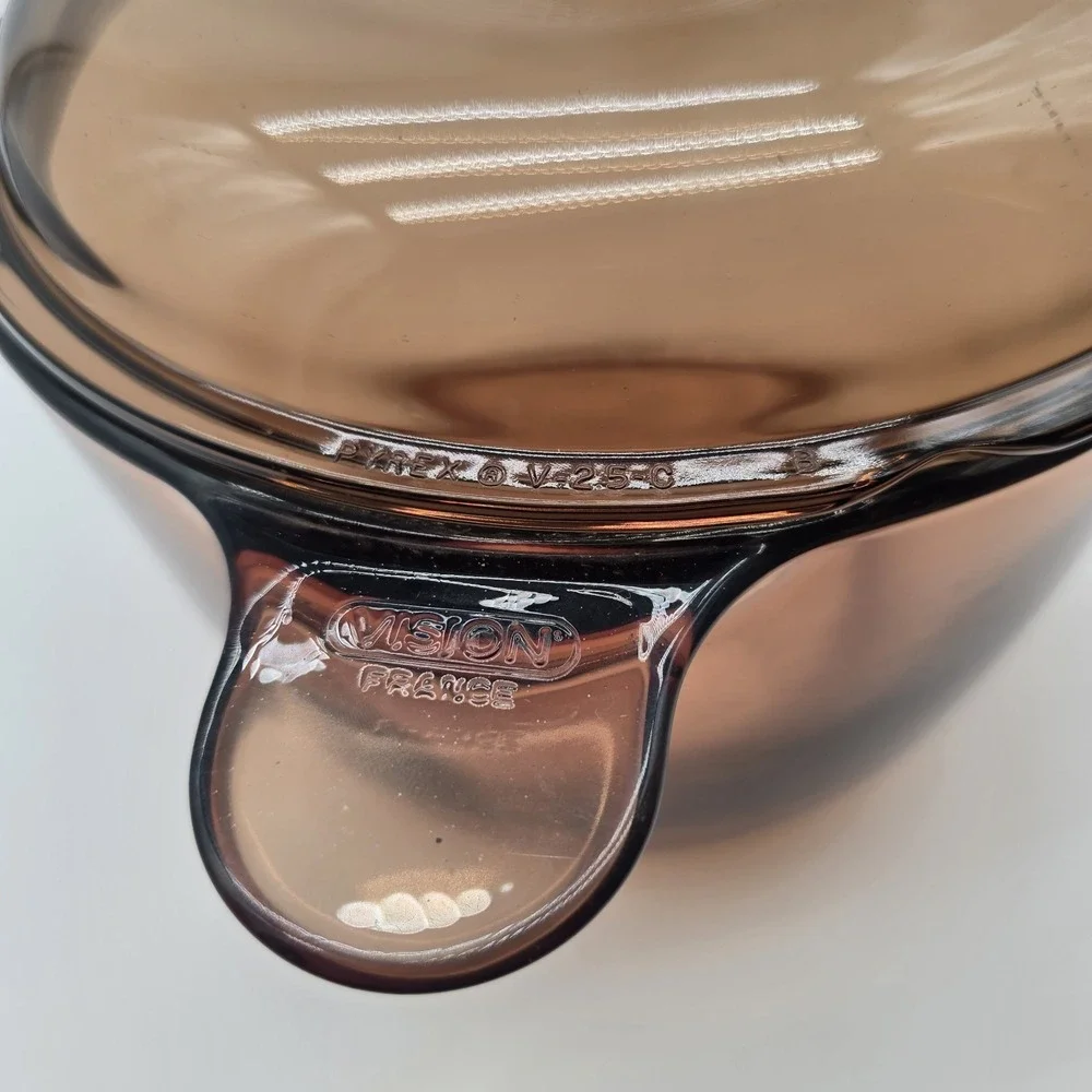 Corning‎ Vision Amber 4.5L Dutch Oven Stock Pot 5 Quart France w/V2.5C Lid